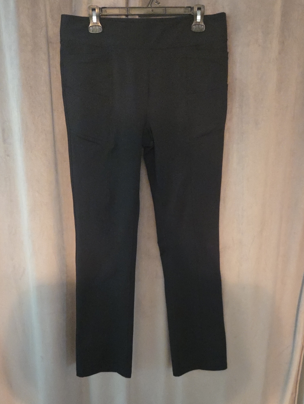 Athletic Works Black Pull-On Straight Leg Ponte Pants